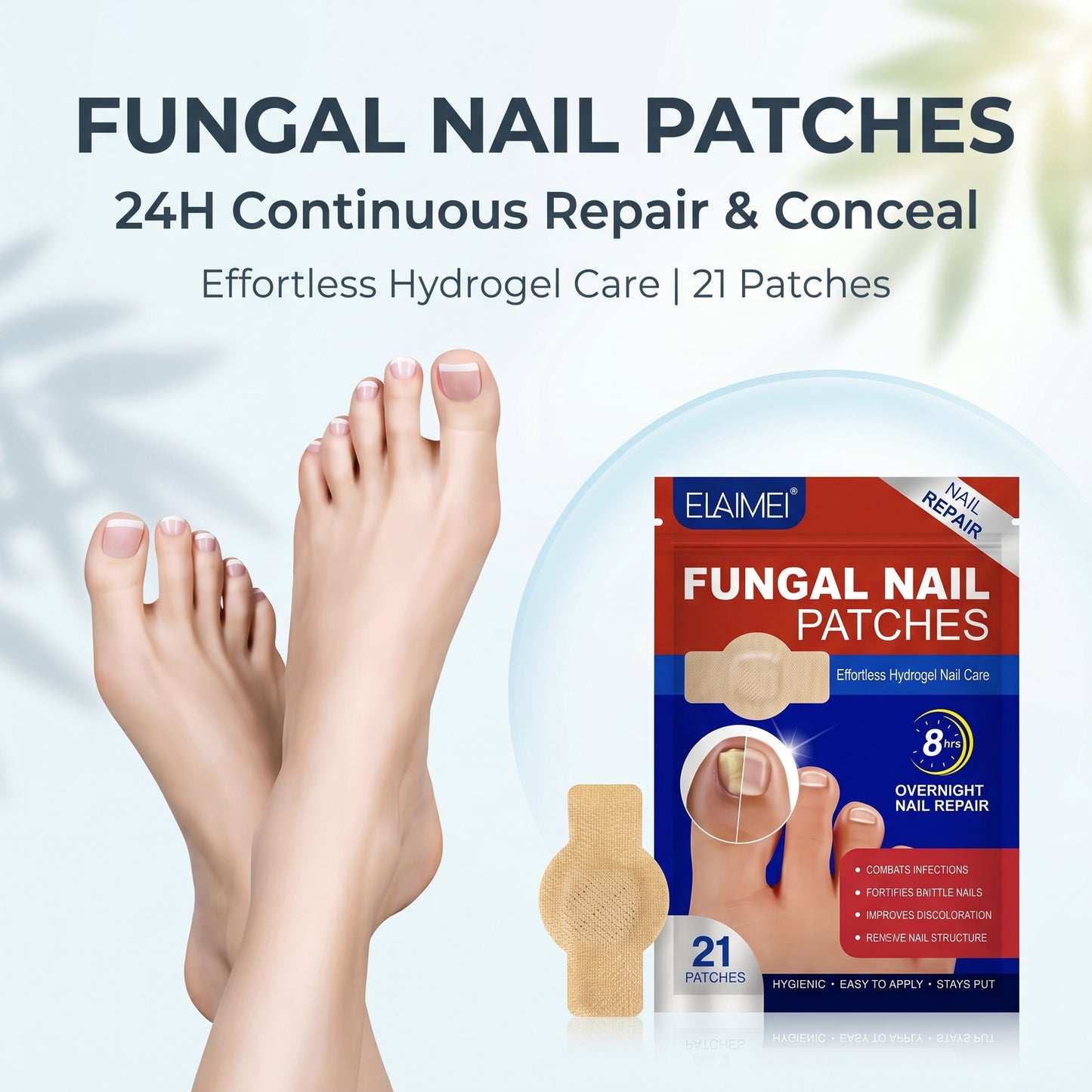 🔥50%off🔥Sandal-Ready Invisible Toenail Patches - Instant Camouflage Sticker for Fungal Nails, Hydrating & Protective Care