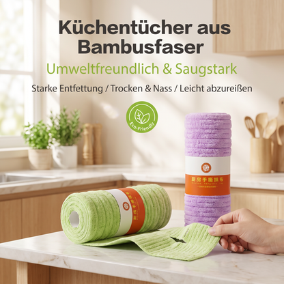 ✨1 kaufen, 1 gratis!✨ Antibakterielles Reinigungstuch aus Bambus-Mikrofaser zum Abreißen.