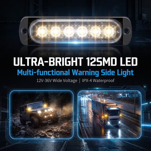 🚛 Buy 1 Get 1 Free for the first 50 customers! ✨ Waterproof, Constant On/Flicker LED Lights — Suitable for Trucks and Motorcycles 🔦🌧️