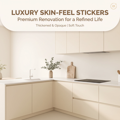 📢📢 Buy 1 Get 1 Free⏰ ✨Self-adhesive PET matte cabinet film, waterproof and oil-proof, aluminum foil backing, furniture renovation sticker.