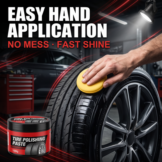 🚗 BUY 1 GET 1 FREE✨ Tire Wax – Restores Black Gloss, Blocks UV, Repels Dirt & Easy Quick🛞