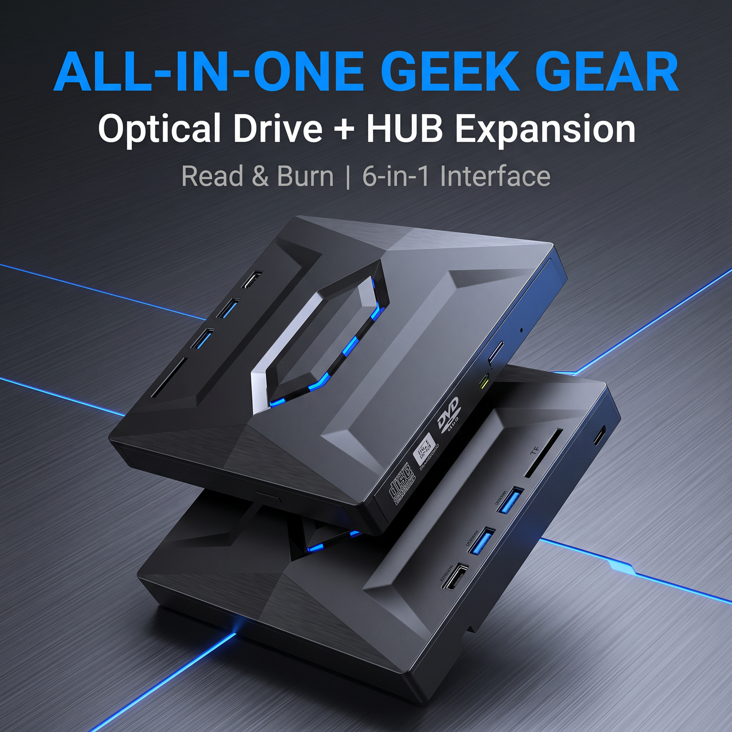 🔥Free shipping🔥7-in-1 External USB DVD Drive & Blu-ray Player