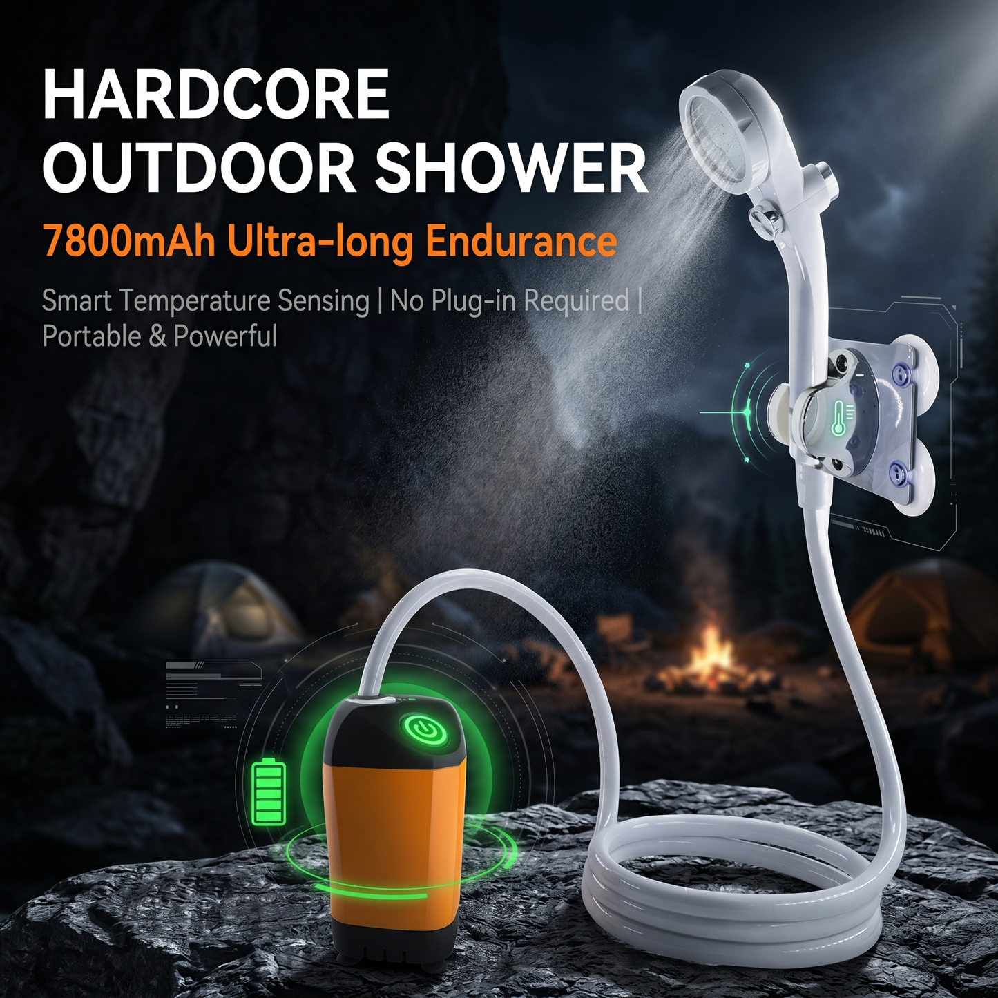 🔥New Upgrade🔥Portable, plug-free outdoor rechargeable electric shower