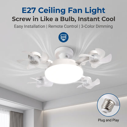 🔥50%off✨E27 Screw-in Foldable Ceiling Fan Light