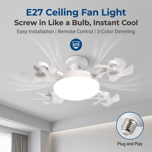 🔥50%off✨E27 Screw-in Foldable Ceiling Fan Light