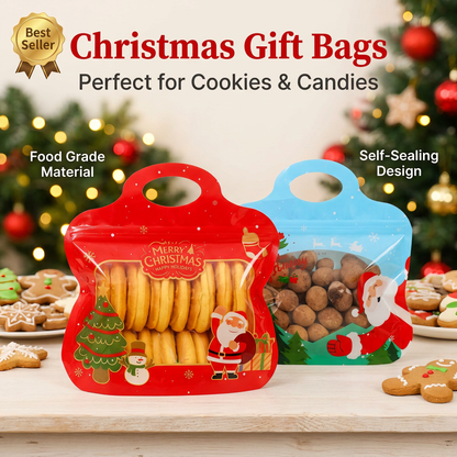 🎅LAST DAY SALE🎄Bestseller Self-Sealing Christmas Candy and Cookie Bags🍪Festive Self-Seal Treat Bags