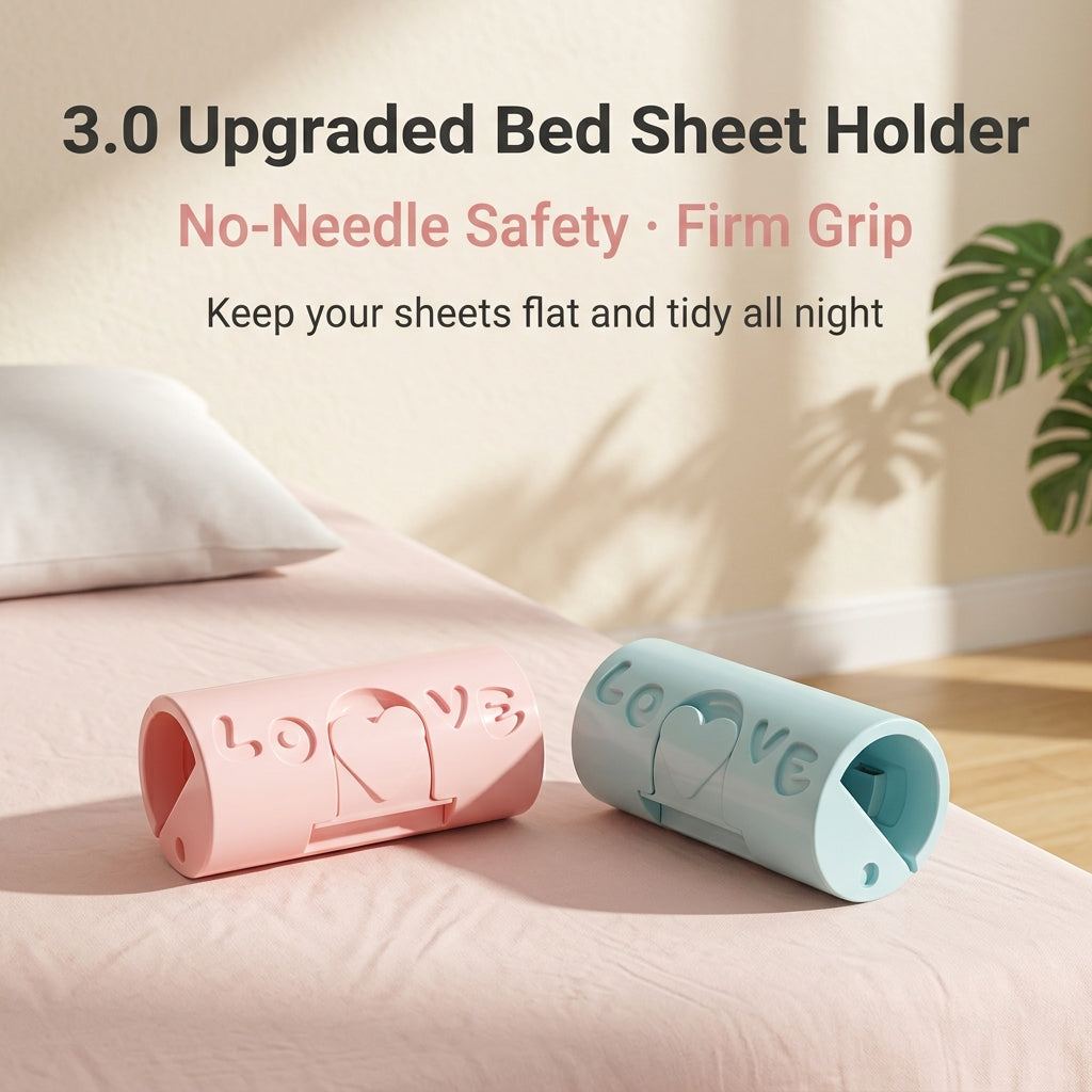 🛏️✨ Bed Sheet Fasteners – Needle-Free, Safe Quilt Clips