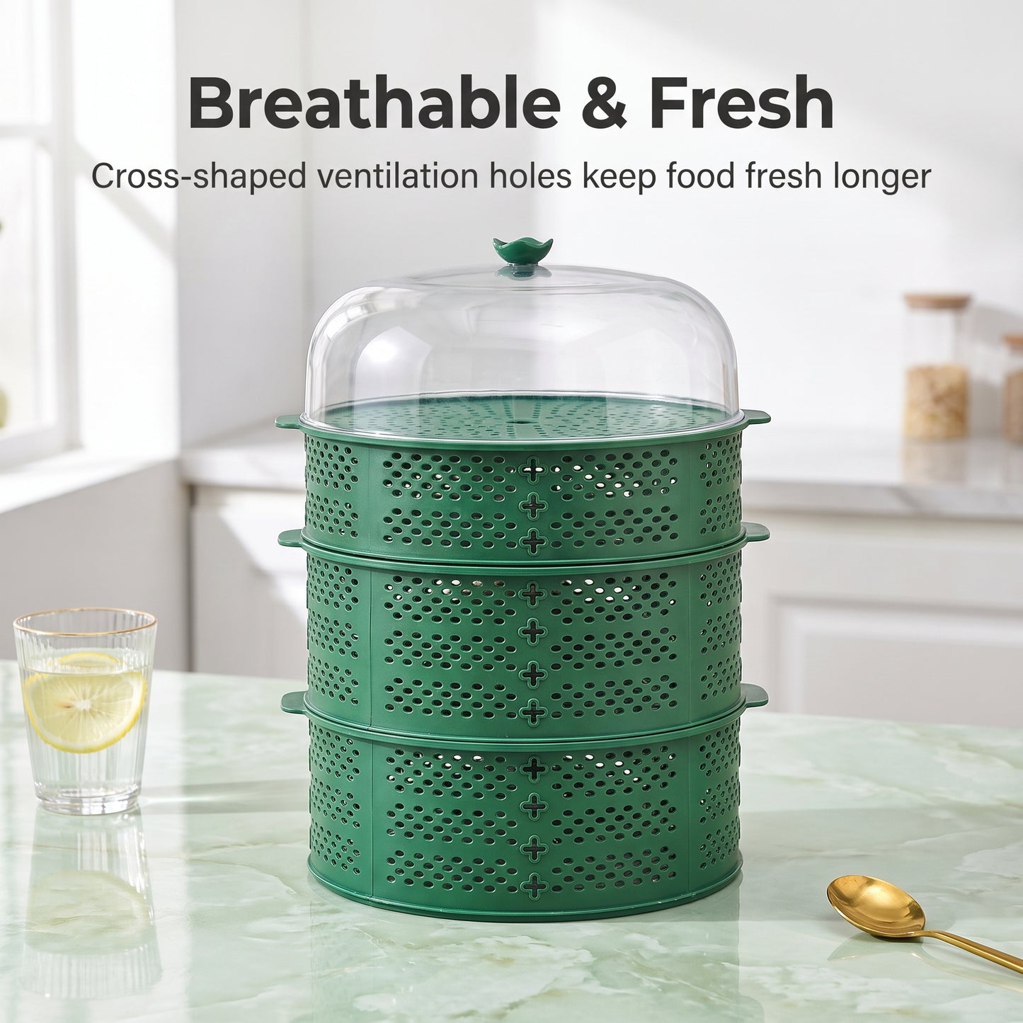 🔥First 50 customers enjoy a 50% discount🔥Dustproof and mosquito-proof multi-layer hollowed-out bowl lid