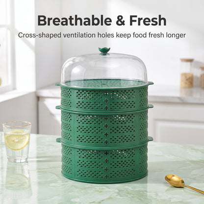 🔥First 50 customers enjoy a 50% discount🔥Dustproof and mosquito-proof multi-layer hollowed-out bowl lid