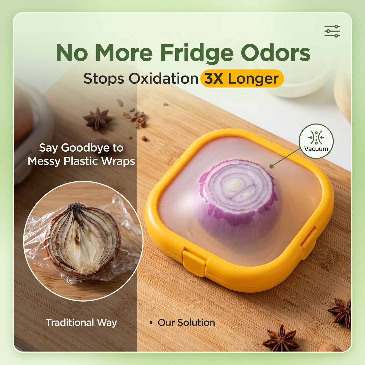 🔥Mid-Year Sale 2026 | 50% OFF🔥Hot Selling Food-Grade Silicone Airtight Storage Box, Double-Sided Fridge Crisper for Fruits & Veggies