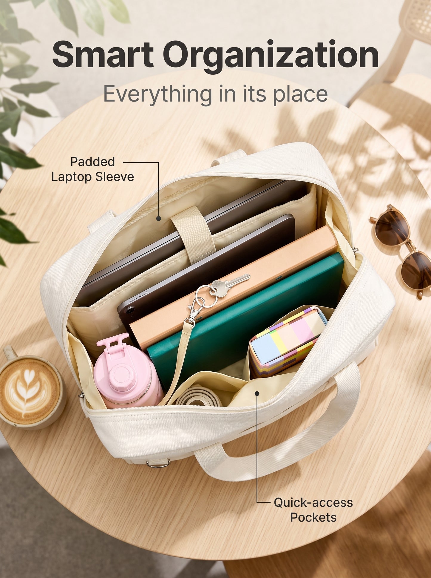 🔥Buy 1 Get 1 Free🔥Korean Japanese Nylon Laptop Bag, Lightweight Large Capacity Shoulder Handbag with Multiple Pockets for Students