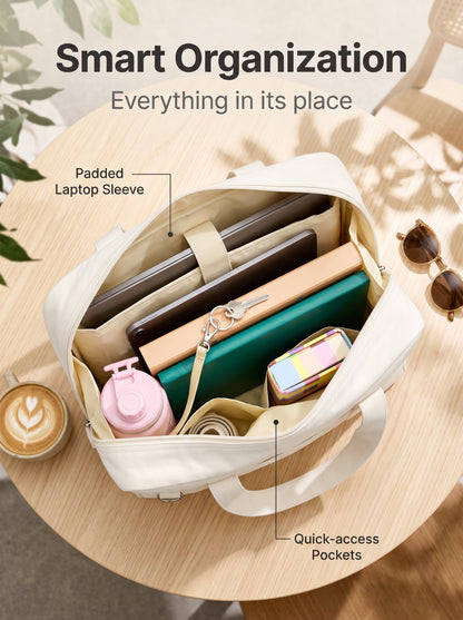 🔥Buy 1 Get 1 Free🔥Korean Japanese Nylon Laptop Bag, Lightweight Large Capacity Shoulder Handbag with Multiple Pockets for Students