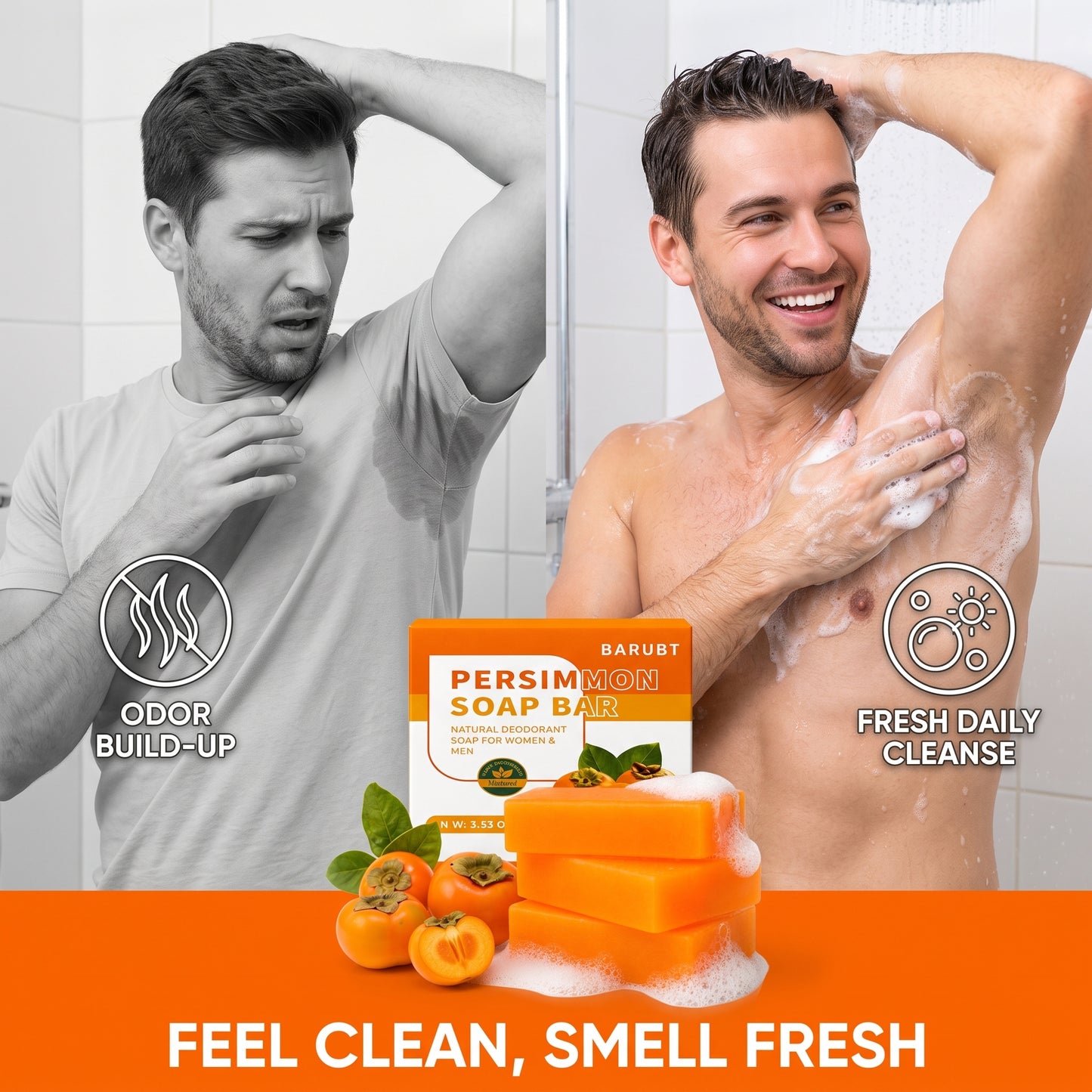 🔥Buy 1 Get 2 Free🔥Natural Persimmon Soap Bar