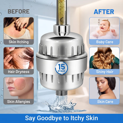 🔥50%off🔥4 Inch 5-Mode Filtered Shower Head Ceiling Spray Kit