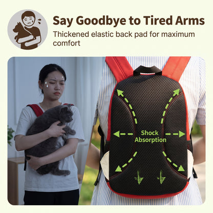 🔥50%off🔥Linen Cotton Chest Pet Backpack | Hands-Free 4-Leg Dog & Cat Carrier for Walking Travel