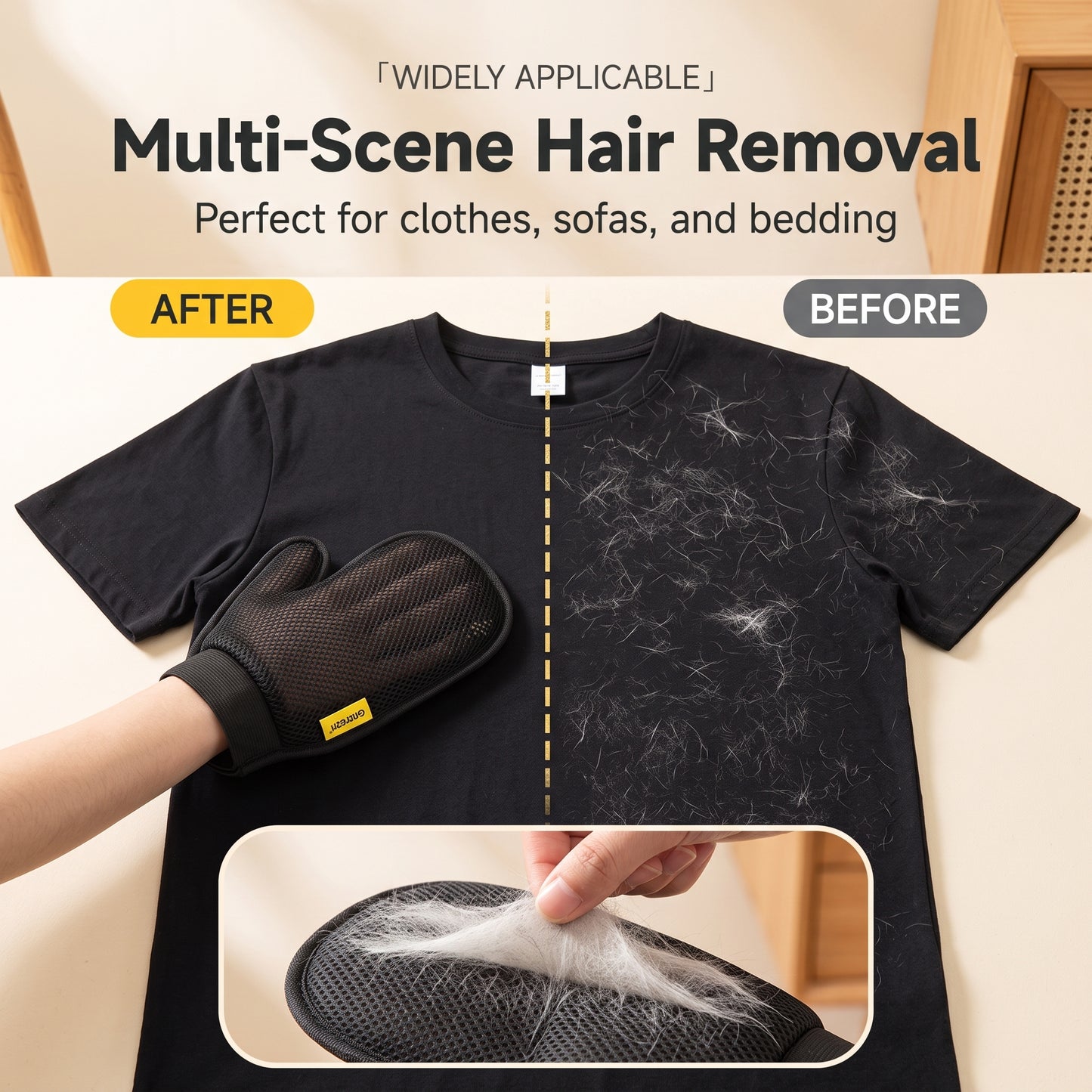 ⏰50%‑OFF Today‑Only｜Extra‑Thick Static Pet‑Hair Remover Glove, Cat Grooming Glove