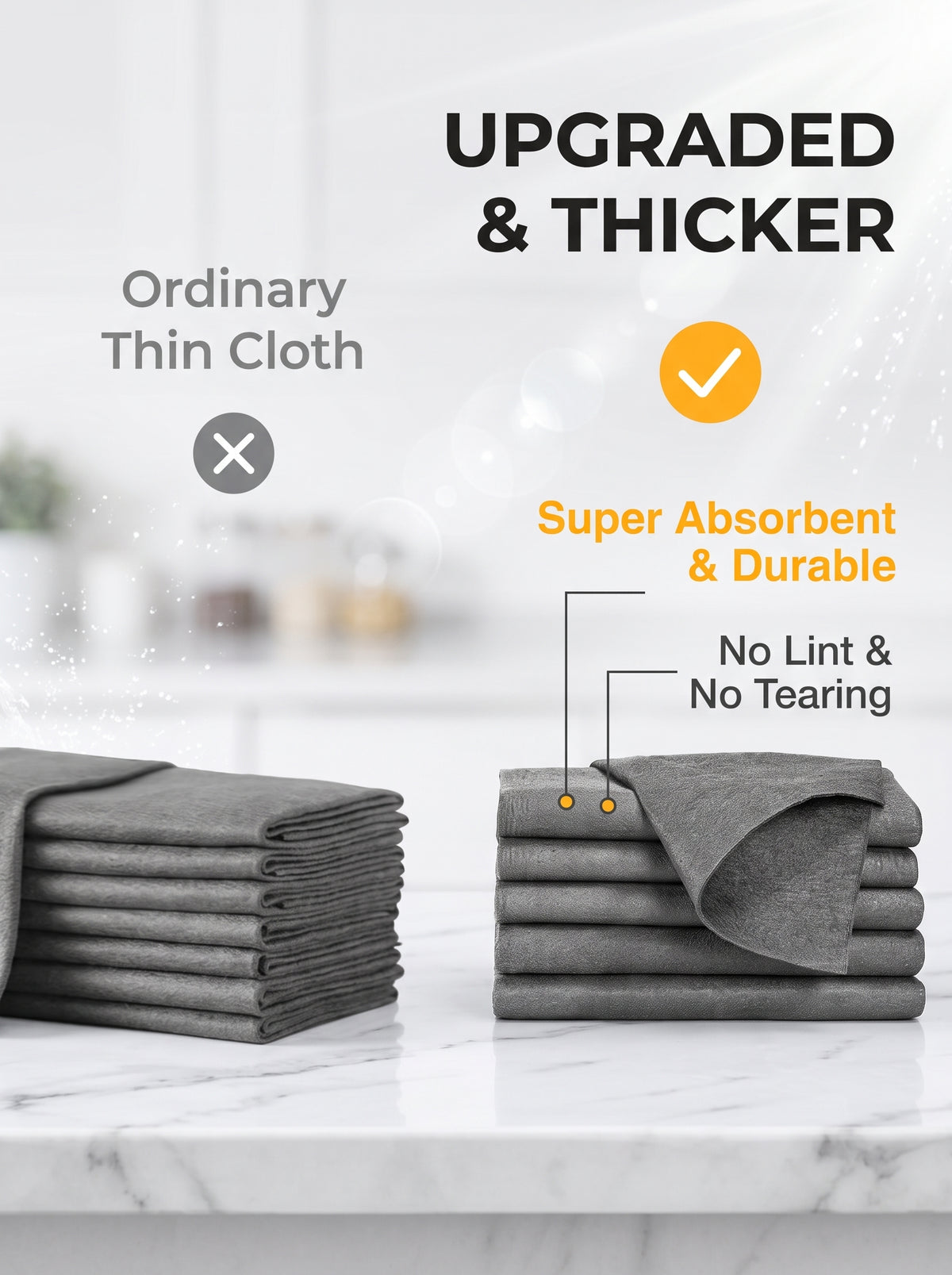 🔥Special Offer Buy 1 Get 1 FREE Magic Glass‑Cleaning Cloth Thick Lint‑Free Streak‑Free Mirror Towe