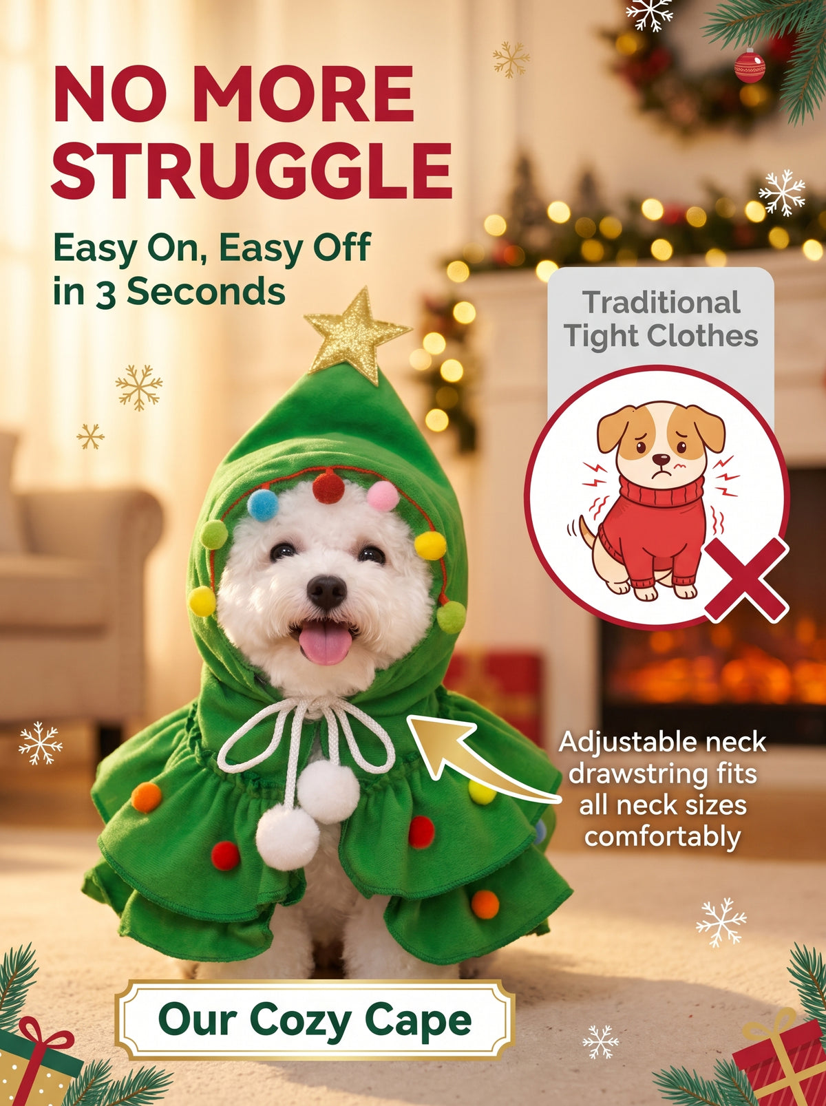 🎄Christmas Special 🔔- 🎁In Stock Christmas Pet ✨ Outfits for Cats & Dogs🎅