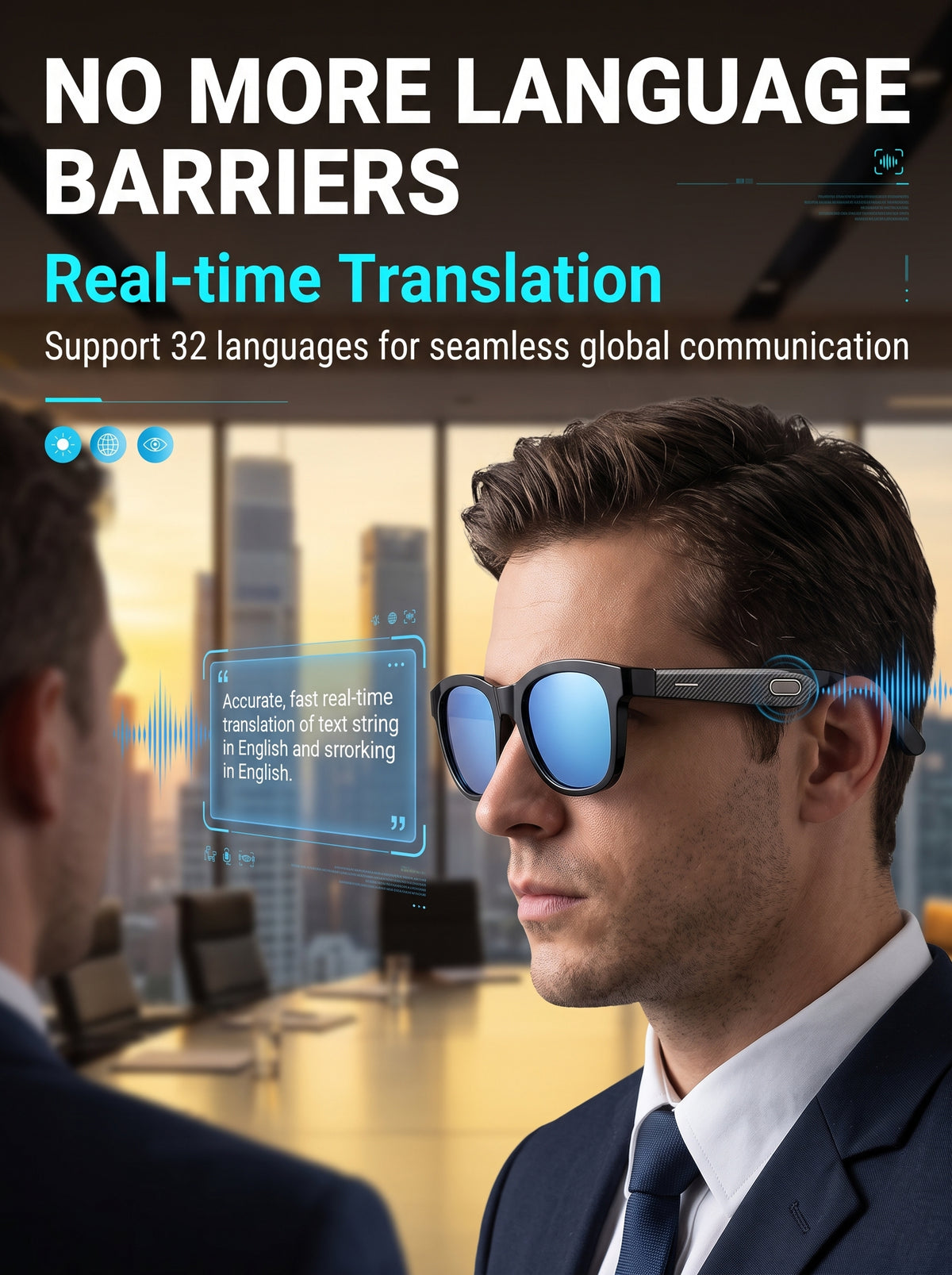 🔥Special Offer 50% OFF｜AI Smart Glasses ChatGPT 8MP Camera 4K Video 160+ Languages Translation