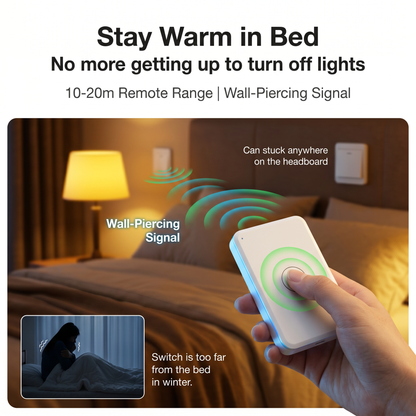 ✨Buy 1 Get 1 Free✨Lazy Light Switch Pusher, Wireless Remote Light Switch Helper for Seniors, No Wiring Needed, USB Rechargeable