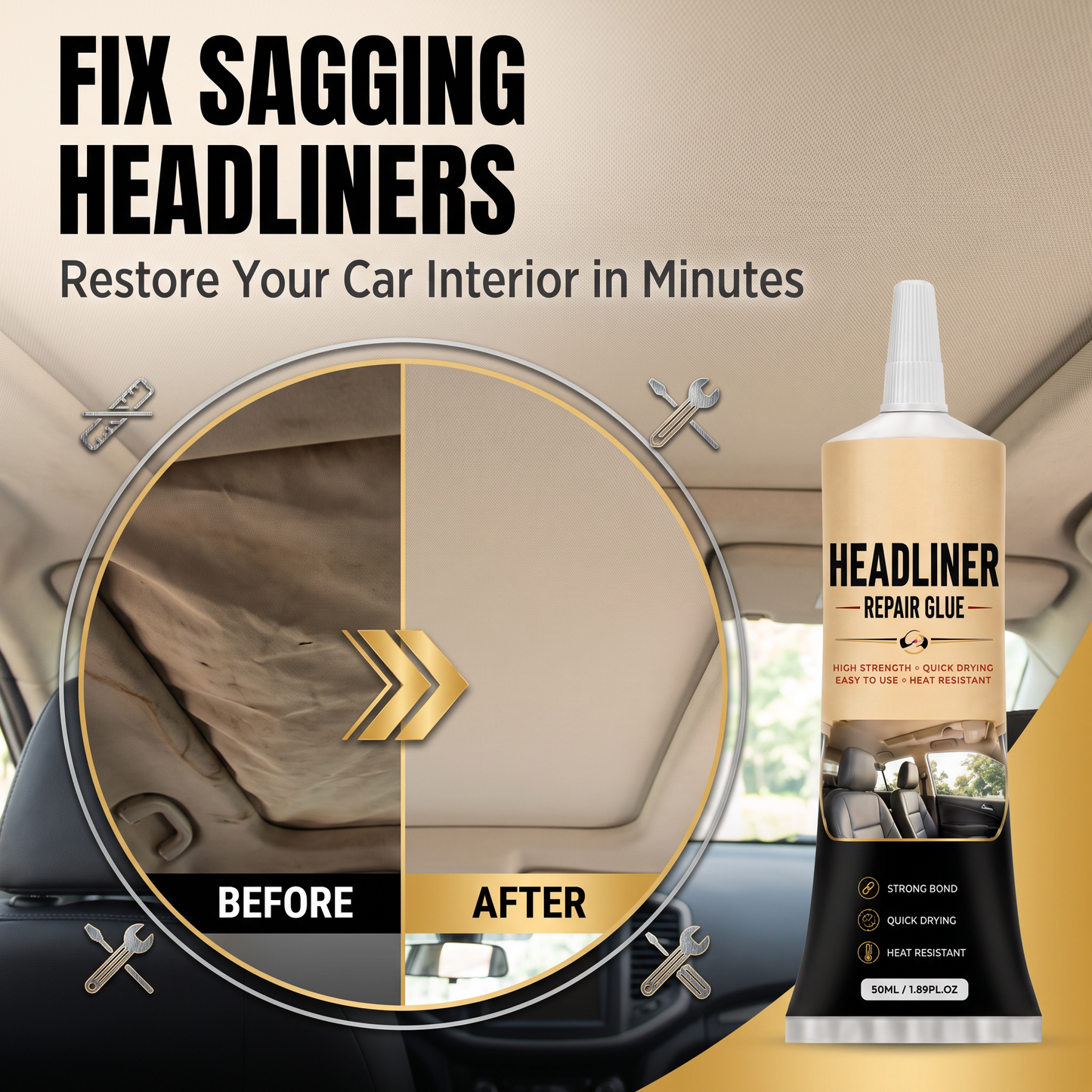 🔥 Today Only! Buy 1 Get 3! 🚗 Car Headliner Repair Glue