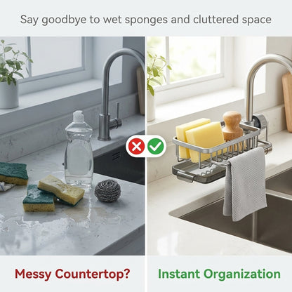 🔥 50% Off ✨ Kitchen Sink Faucet Storage Rack