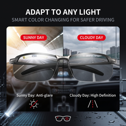 🔥2026 HOT SALE💥Smart zoom reading glasses & photochromic sunglasses with anti-glare polarized lenses