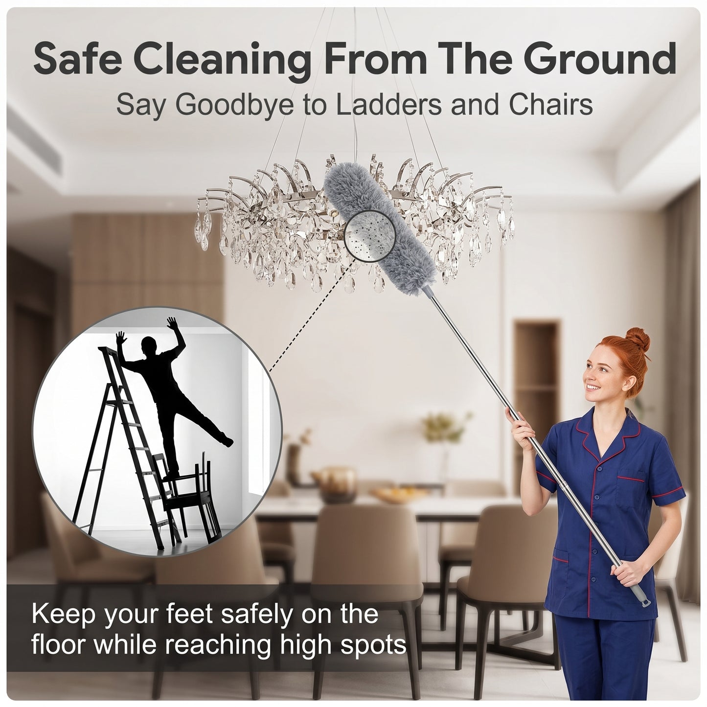 🔥50%off🔥 2.8-meter extended, detachable and arbitrarily bendable dust removal tool