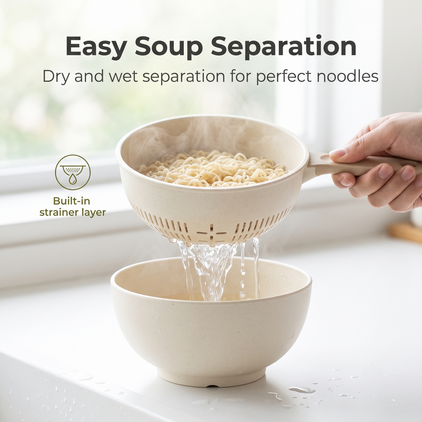 🔥HOT SALE🔥Multifunctional Microwave Ramen Bowl Set (6 Pieces)