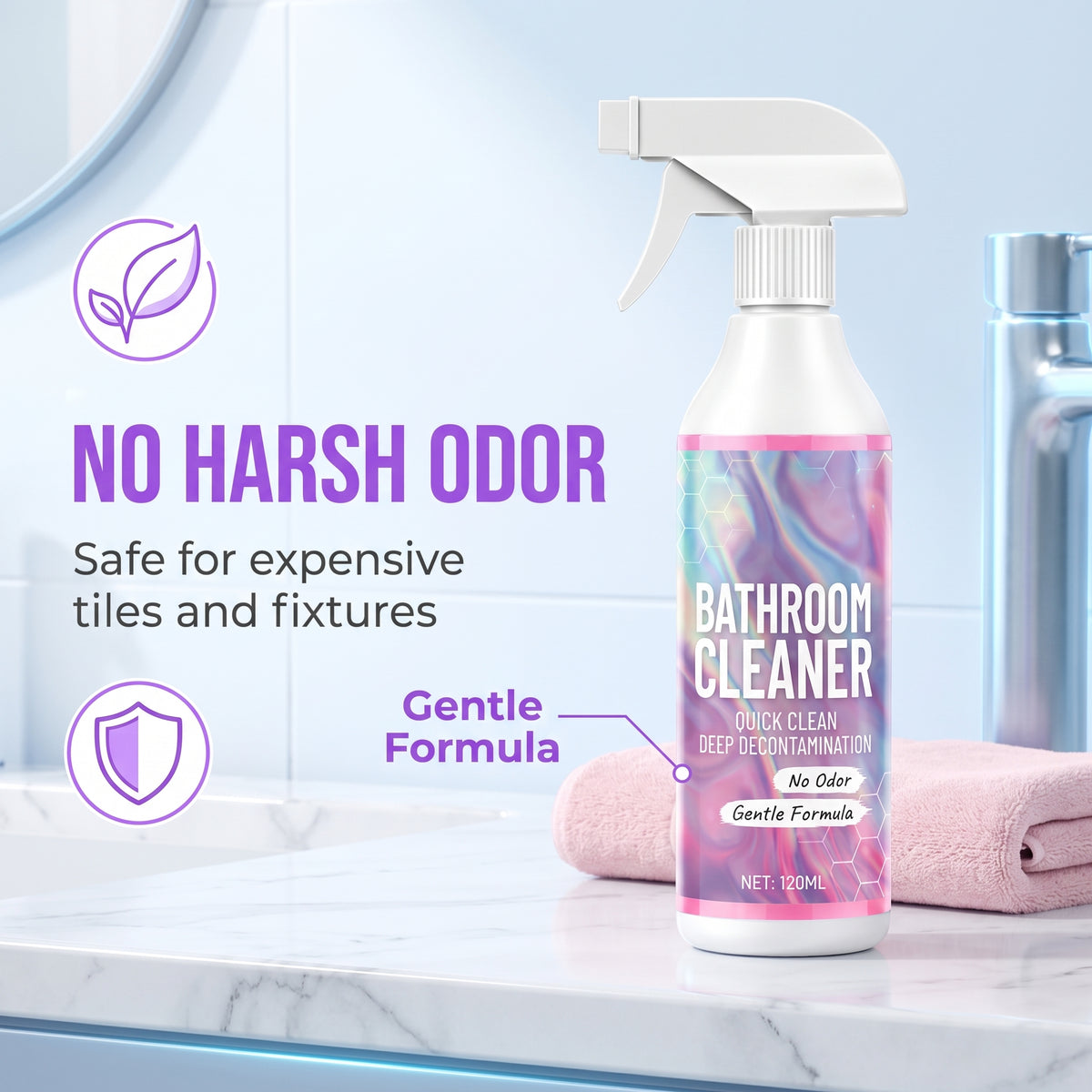 🔥 BUY 1 GET 1 FREE🔥Powerful Bathroom Descaling Foam Cleaner – Rapidly Breaks Down Grime