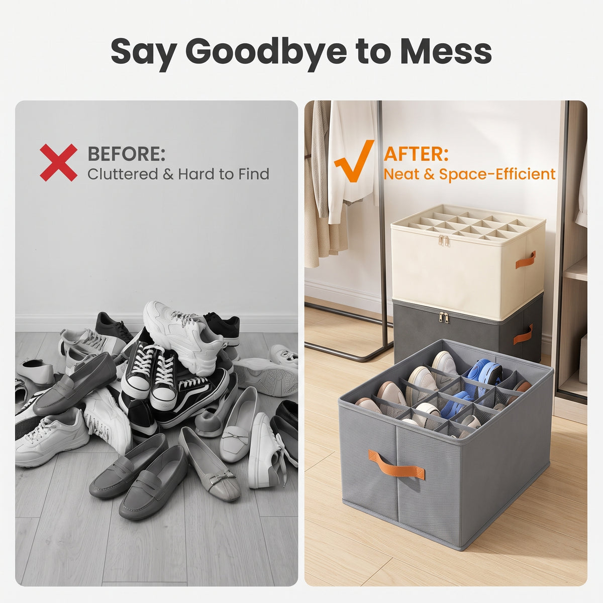 🔥Limited Time 50% Off✨Collapsible, Dust-Proof, and Moisture-Proof Shoe Storage Box