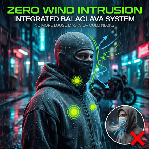 📢 Last Day Sale 56% OFF💥❄️Men’s Balaclava Zip Hoodie for Winter Sports Streetwear and Cold Weather Training