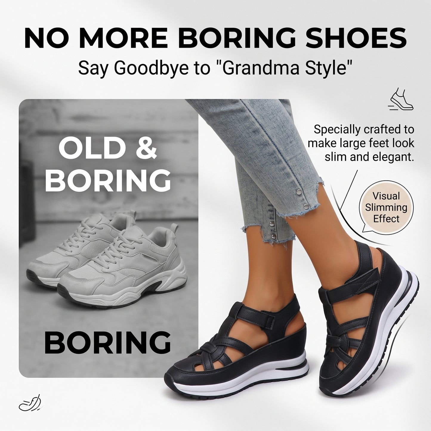 🔥50%off🔥Plus Size Women's Wedge Sandals (Sizes 41-43)