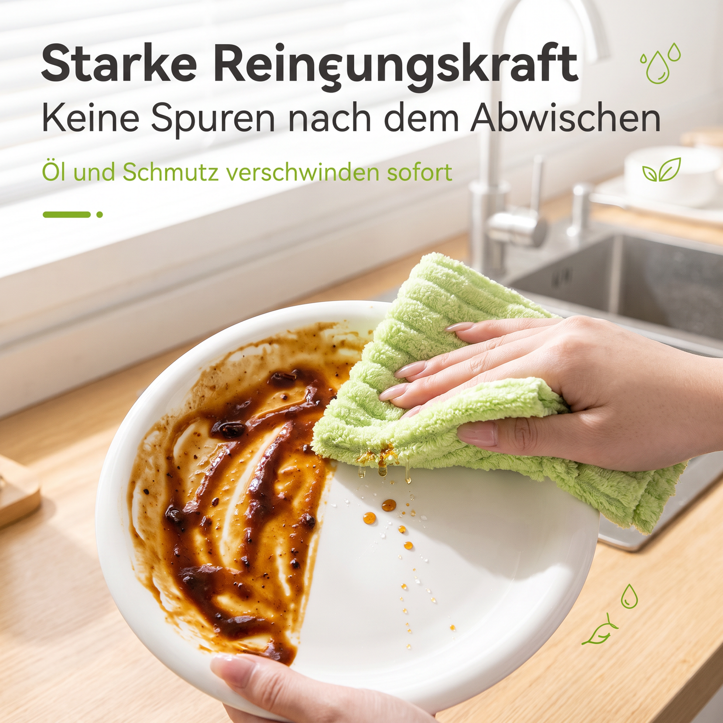 ✨1 kaufen, 1 gratis!✨ Antibakterielles Reinigungstuch aus Bambus-Mikrofaser zum Abreißen.