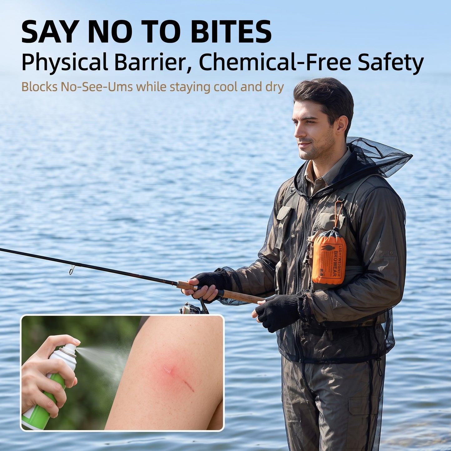 ✨50%off🦟4-Piece Ultra-Light Anti-Mosquito Mesh Suit | High-Visibility No-See-Um Mesh Jacket, Pants, Gloves & Socks Set | Adjustable Breathable Bug Gear for Camping, Fishing & Outdoor Hiking