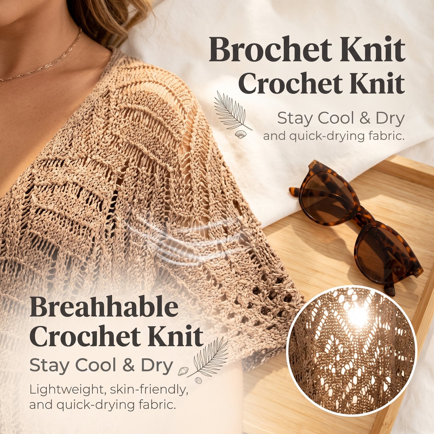 🔥New Year Sale🔥Sunscreen knitted tassel bikini cover-up