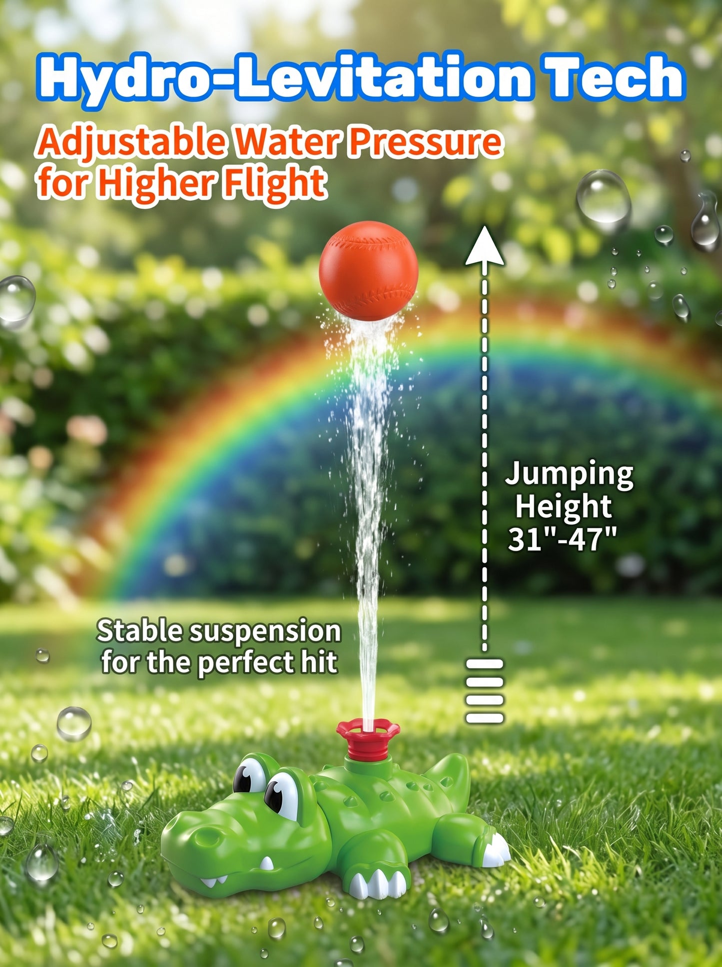 🔥50%off   Kids Baseball Launch Rocket Sprinkler Outdoor Lawn Water Toy