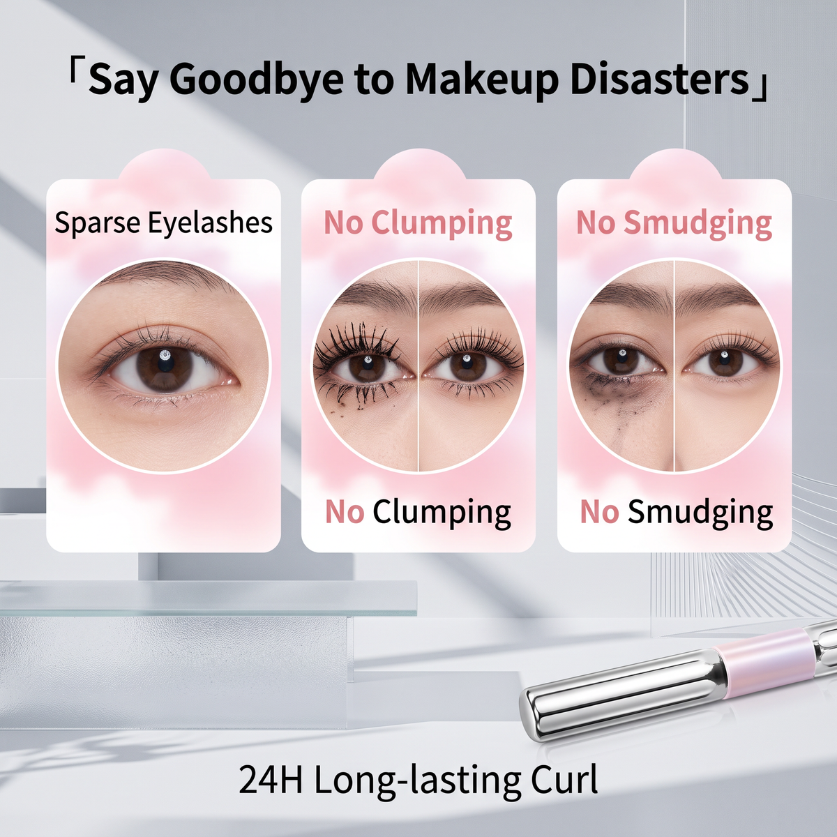 🔥Buy 1 Get 1 Free🔥Barbell Double-Ended Mascara: Waterproof, Sweatproof, Lengthening, and Curling