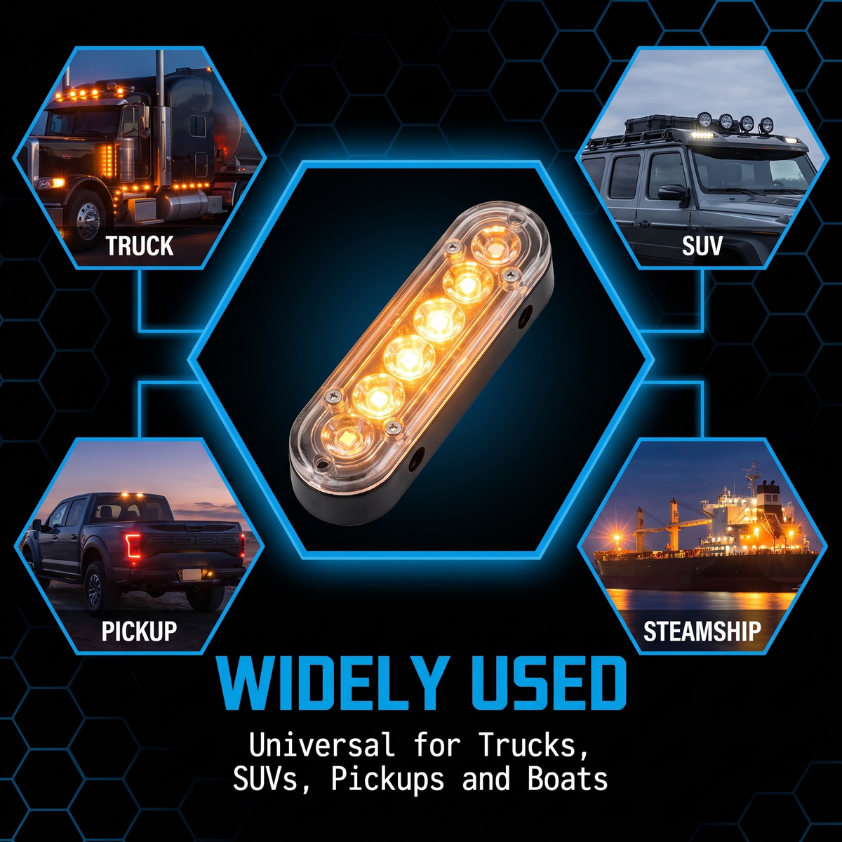 🚛 Buy 1 Get 1 Free for the first 50 customers! ✨ Waterproof, Constant On/Flicker LED Lights — Suitable for Trucks and Motorcycles 🔦🌧️