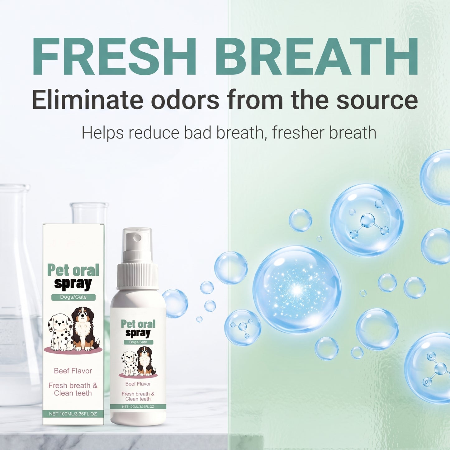 🐱🐶 First 50 customers get one free 🔥 Fresh Breath Pet Teeth Spray