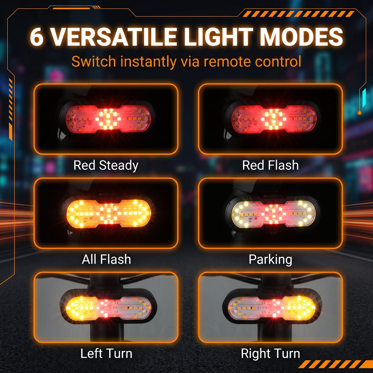 🚲 Half-price offer for the first 50 customers 💡 Smart bike safety light (with wireless remote) — multi-mode, USB rechargeable, safe and reliable ✨