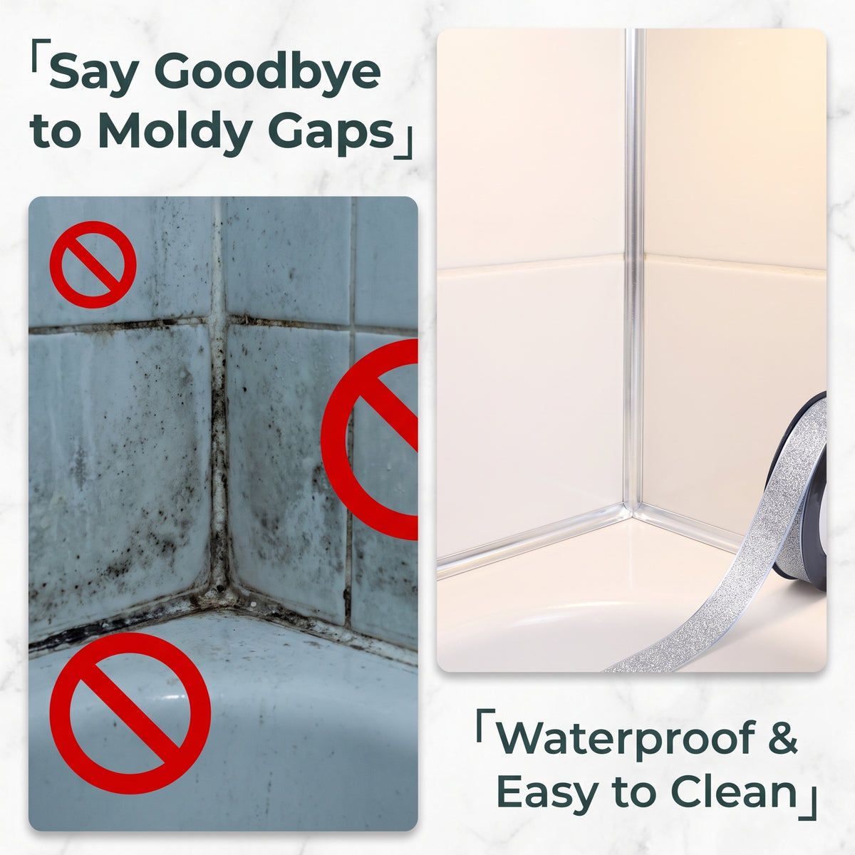 💕Buy 1 Get 1 Free🔥🛠6/12m Ceramic Tile Gap Mildewproof Waterproof Self-Adhesive Caulk Strip