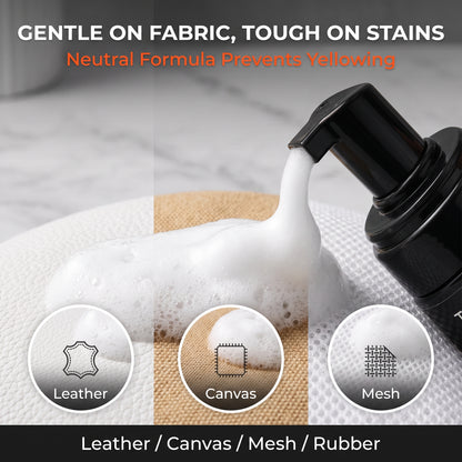 🔥50%off🔥Waterless Shoe Cleaner Foam | Anti-Yellowing Sneaker Stain Remover Kit | Premium Gentle Formula for White Shoes Leather Canvas Mesh & Rubber