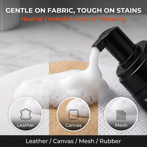 🔥50%off🔥Waterless Shoe Cleaner Foam | Anti-Yellowing Sneaker Stain Remover Kit | Premium Gentle Formula for White Shoes Leather Canvas Mesh & Rubber