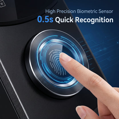 🔥First 100 orders get 50% OFF!🔥Automatic Fingerprint Smart Lock with Cat Eye Capture, Password Spherical Auxiliary Door Lock