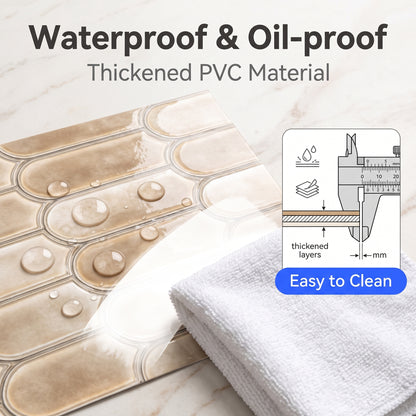 🔥 Today Only | 50% OFF ✨Thickened Self-Adhesive Wall Stickers, Waterproof & Oilproof Kitchen Tile Stickers for Kitchen & Bathroom