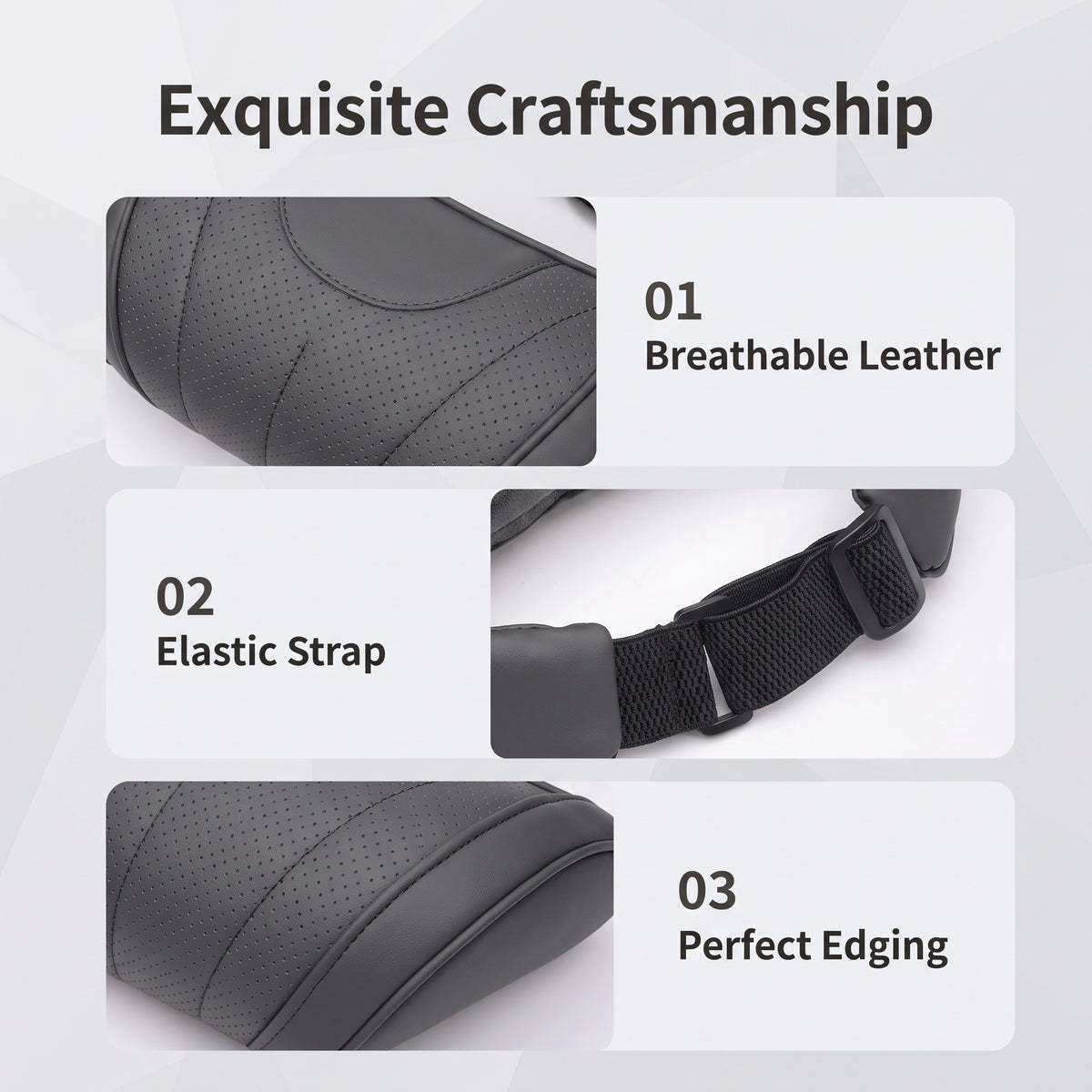 🔥50% OFF🎉Luxury Nappa Leather Car Neck Pillow – Premium Comfort & Support