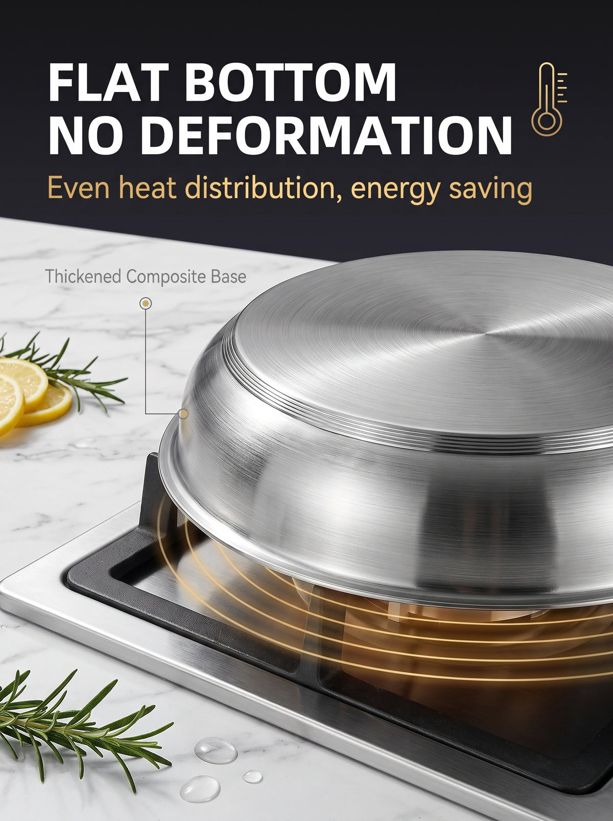 🔥Today’s Special‑ 50% OFF🍳 Premium Stainless‑Steel Steak Frying Pan with Lid
