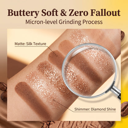 🔥Buy 1 Get 1 Free🔥Knitted Sweater 9 Shades Eyeshadow Palette, Earth Tone Matte Shimmer Glitter Orange Brown Chocolate Makeup
