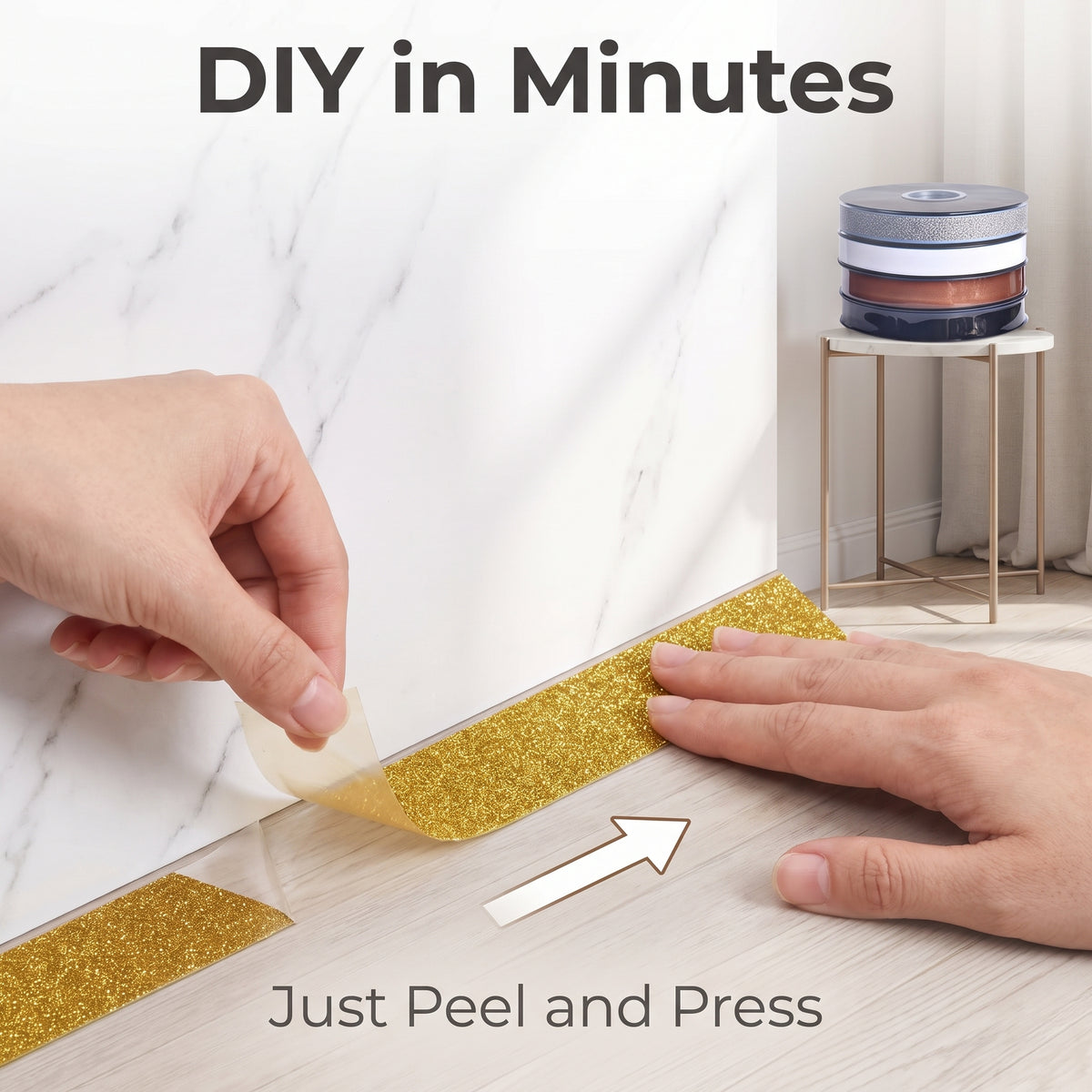 💕Buy 1 Get 1 Free🔥🛠6/12m Ceramic Tile Gap Mildewproof Waterproof Self-Adhesive Caulk Strip